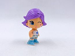 Кукличка с две лица с лилава коса