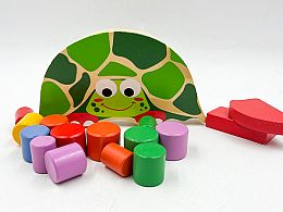 Масивна дървена игра баланс костенурка